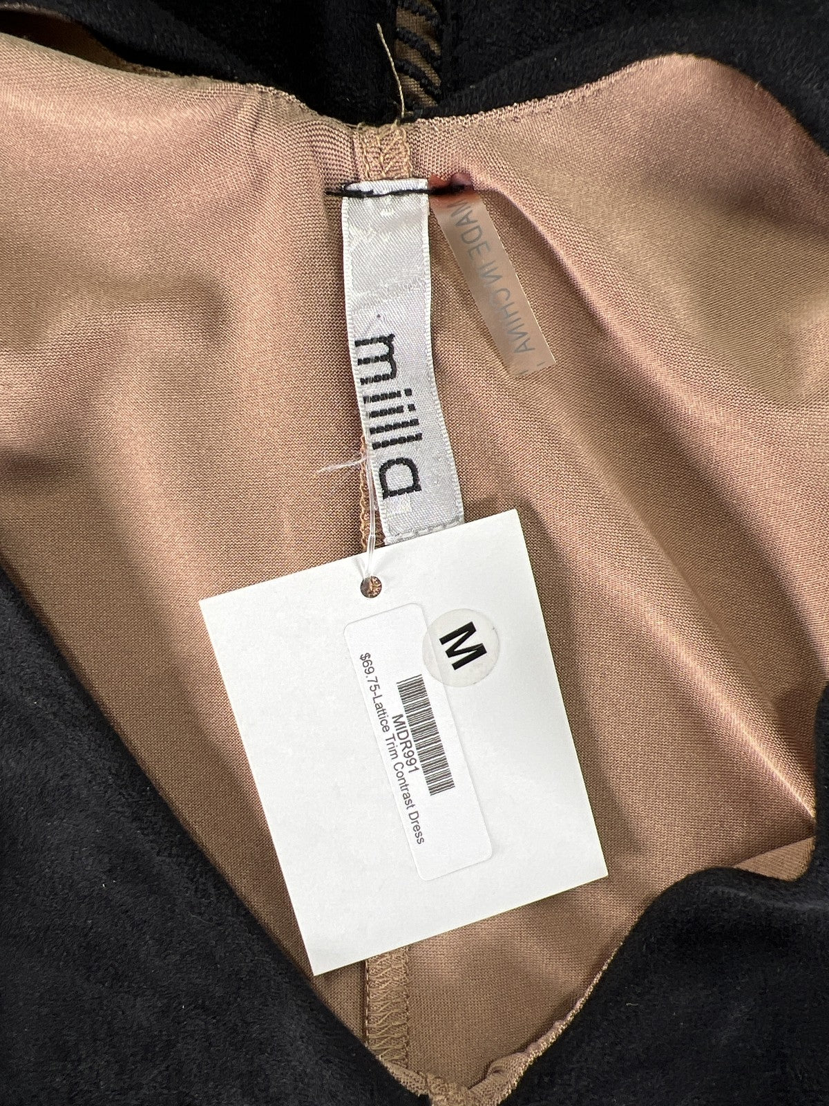 NEW Miilla Women’s Black Sleeveless Two Tone Shift Dress - M