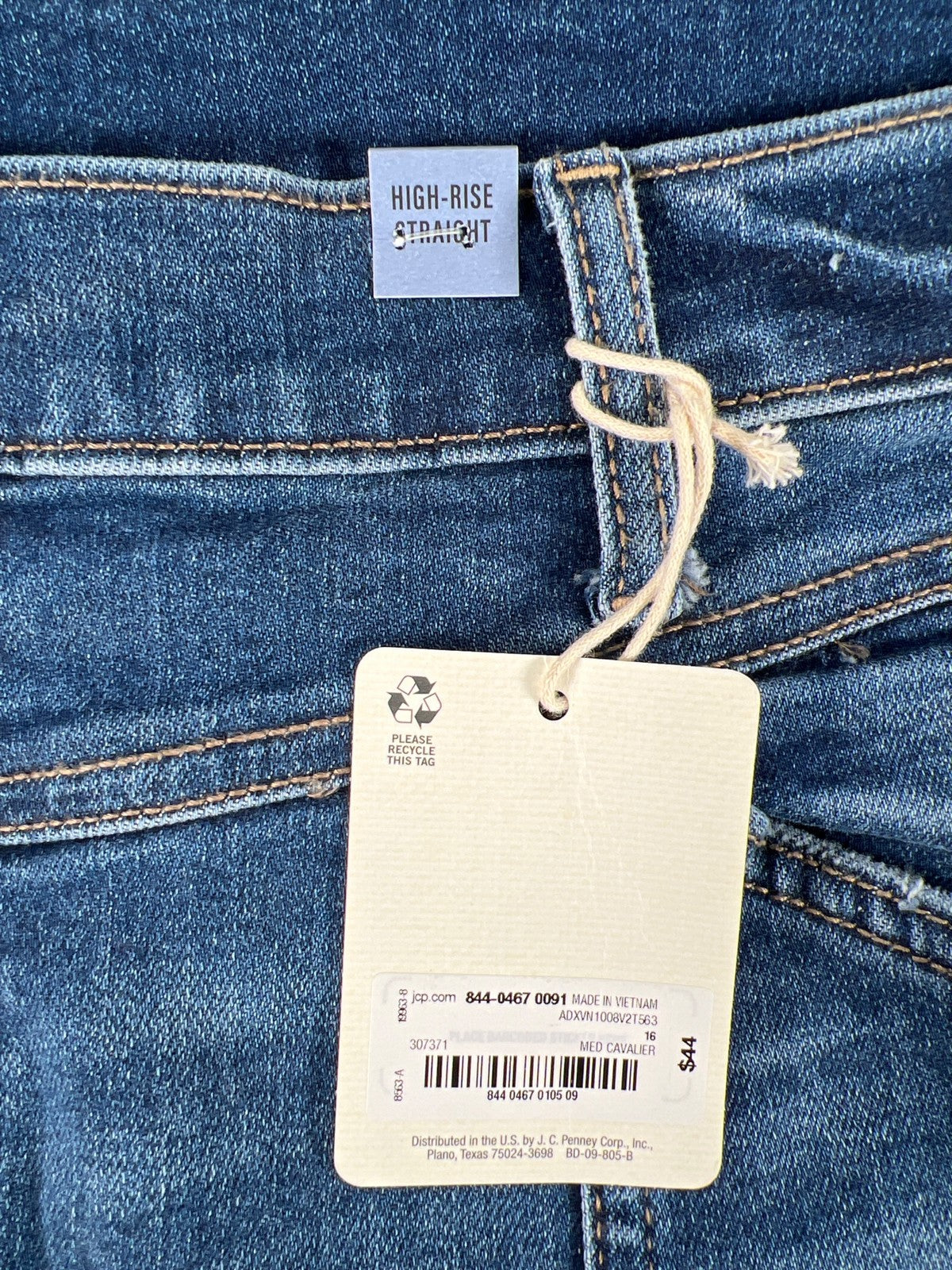 ANA Women’s Medium Wash High Rise Straight Leg Denim Jeans - 16