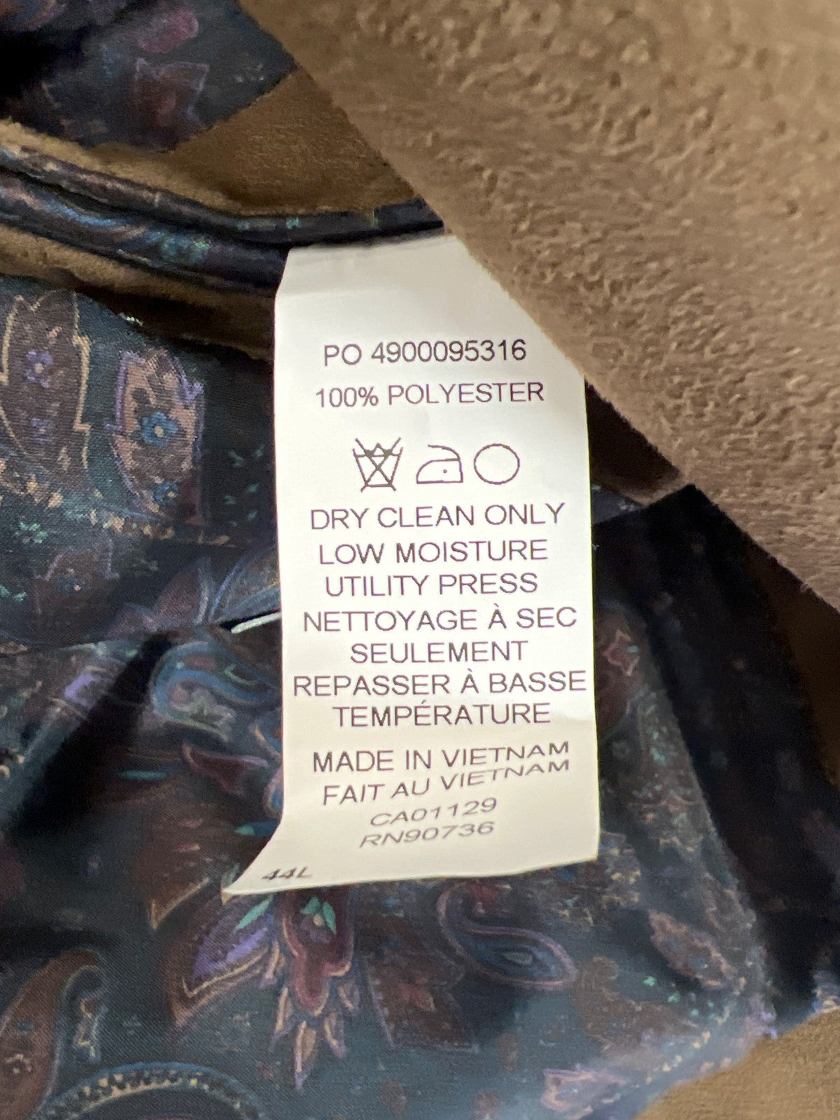 Lauren Ralph Lauren Men’s Brown Suede 2 Button Blazer Jacket - 44L