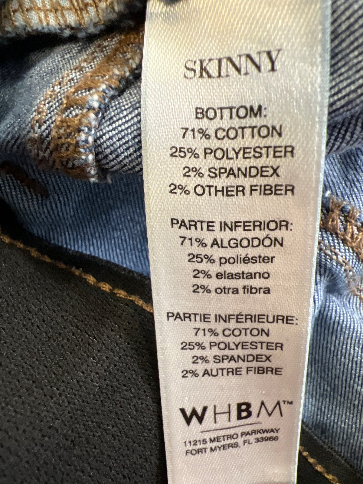 White House Black Market Women’s Medium Wash Skinny Jeans - 4 Short