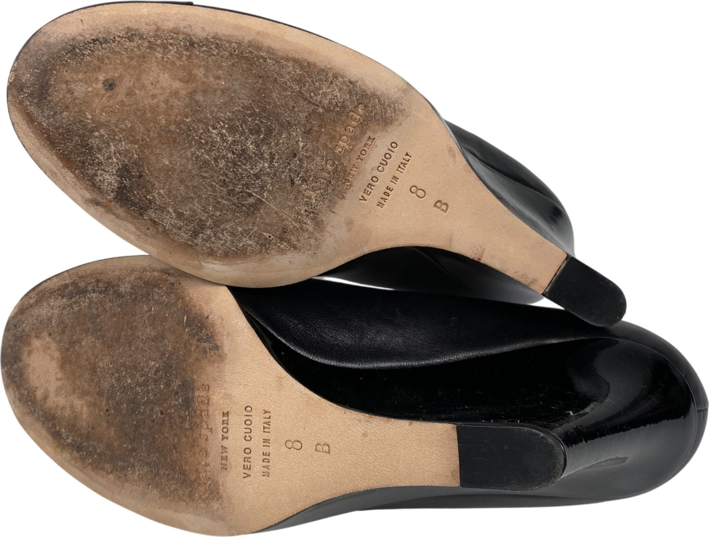 Kate Spade Women’s Black Leather Kandid Wedge Heels - 8