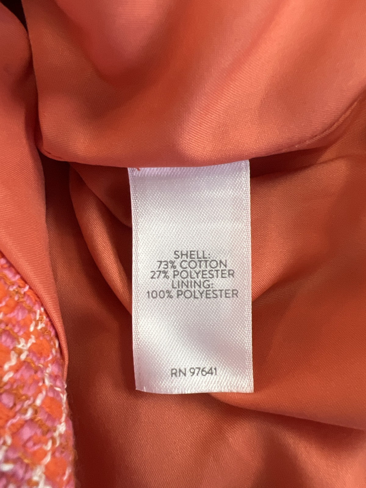 J.Jill Women’s Orange Clementine Dahlia Tweed Cropped Blazer Jacket - M Petite