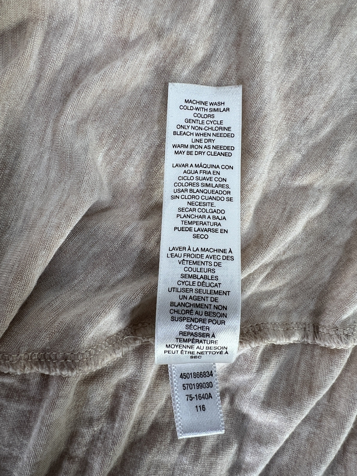 White House Black Market Women’s Beige Asymmetrical Cap Sleeve Top - S