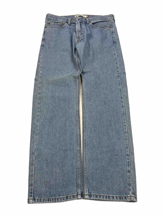 Levi's Men's Light Wash 505 Straight Leg Cotton Denim Jeans - 34x32