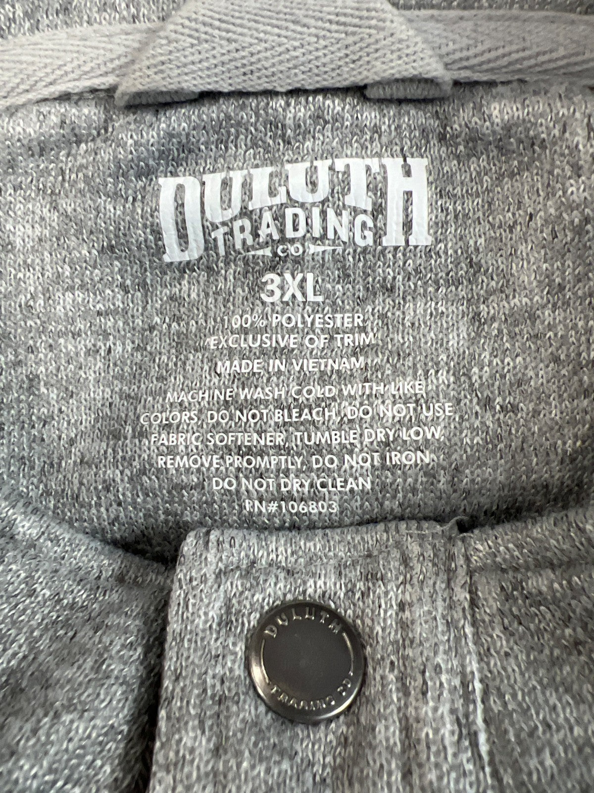 Duluth Trading Men’s Gray Fleece Lined Silver Lining Pullover Sweater - 3XL