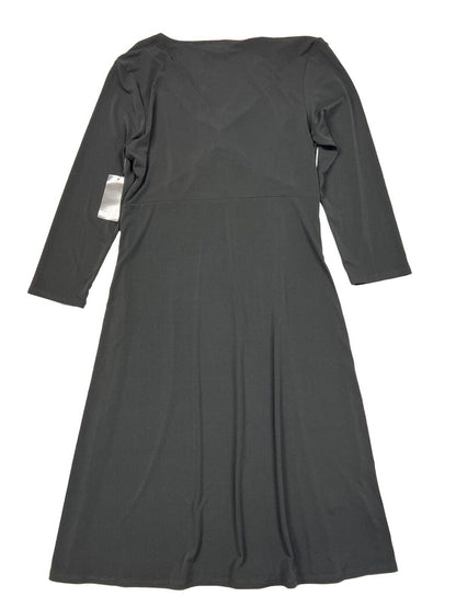 NEW BCBG Women's Black 3/4 Sleeve Matt Jersey Dress - L