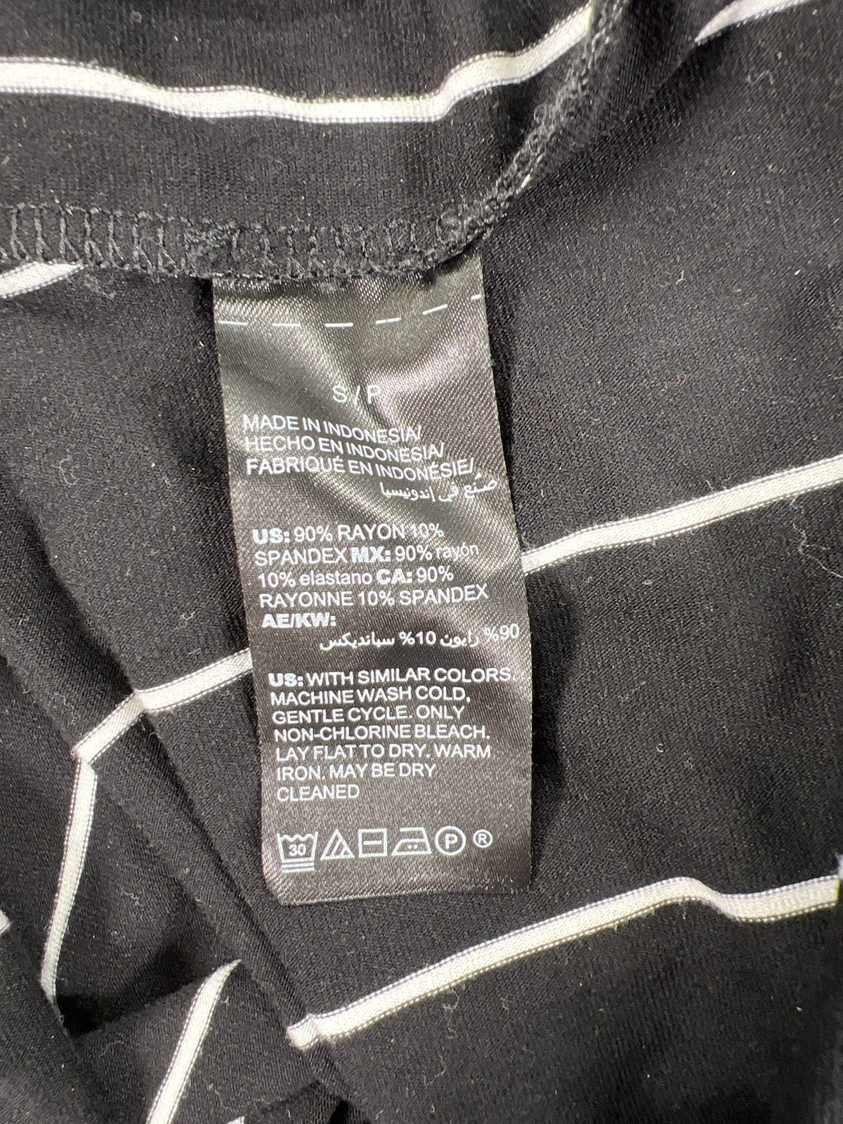 White House Black Market Women’s Black Stripe Knit Short Shift Dress - S