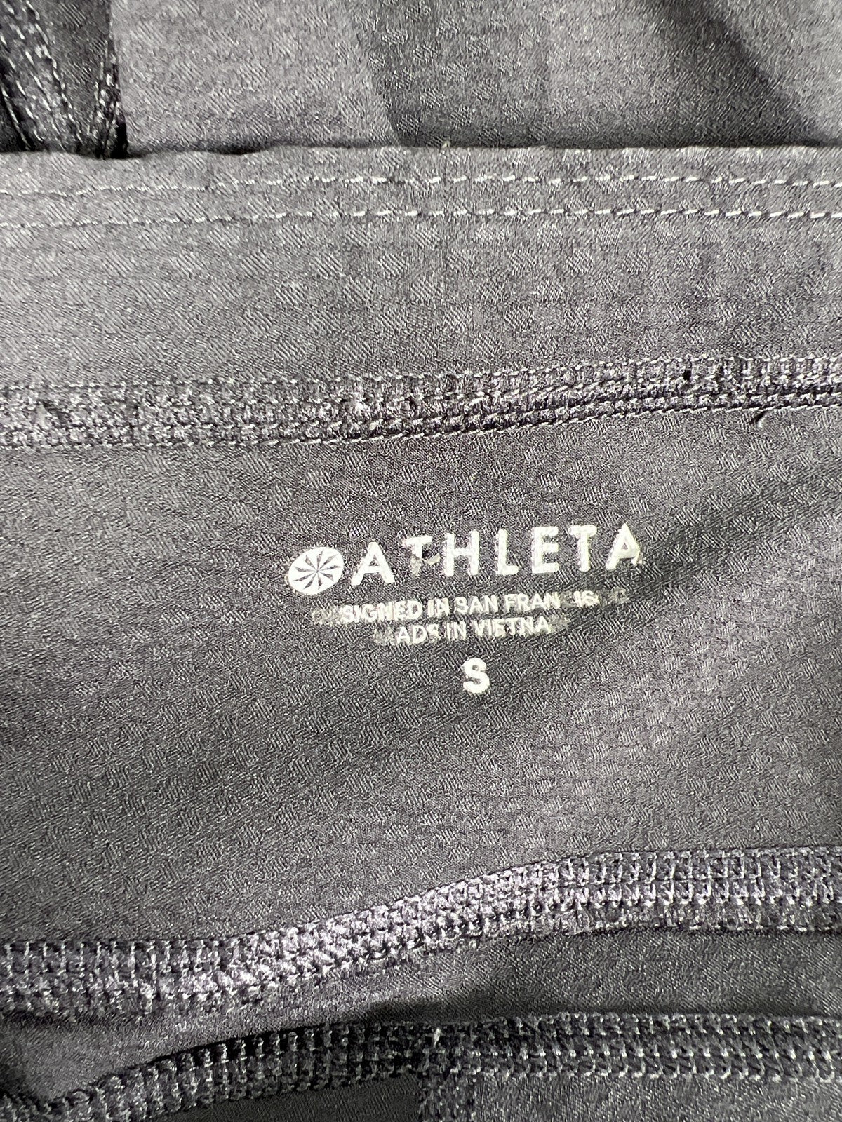 Athleta Women’s Black Dobby Action Crop Athletic Leggings - S