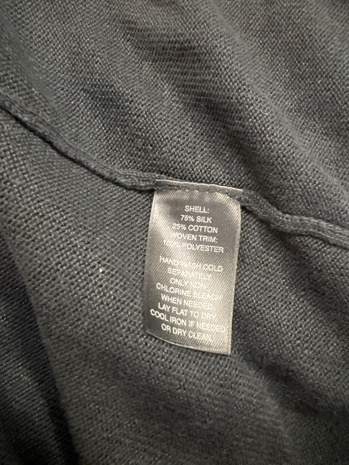 White House Black Market Women’s Black 3/4 Sleeve Open Cardigan - S