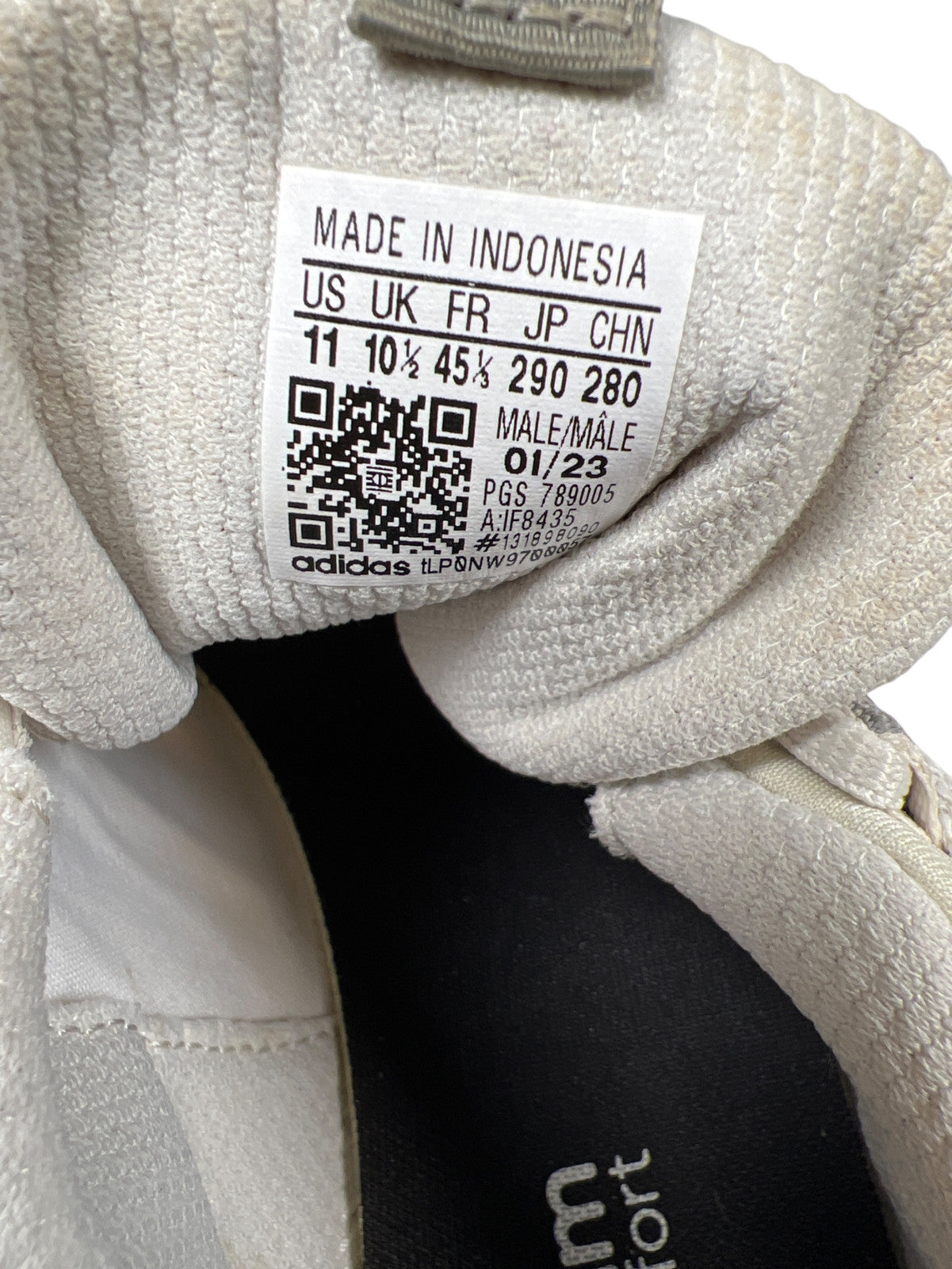 Adidas Men’s White/White Couldfoam Lace Up Athletic Shoes - 11