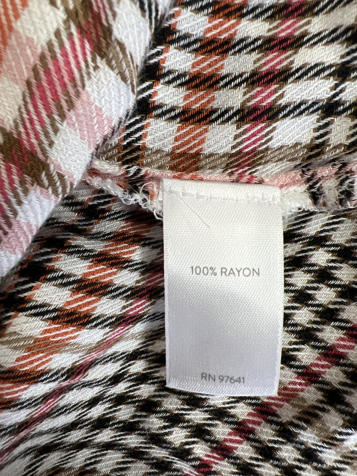 J.Jill Women’s Pink/Black Plaid Long Sleeve Button Up Ruffle Front Blouse - M