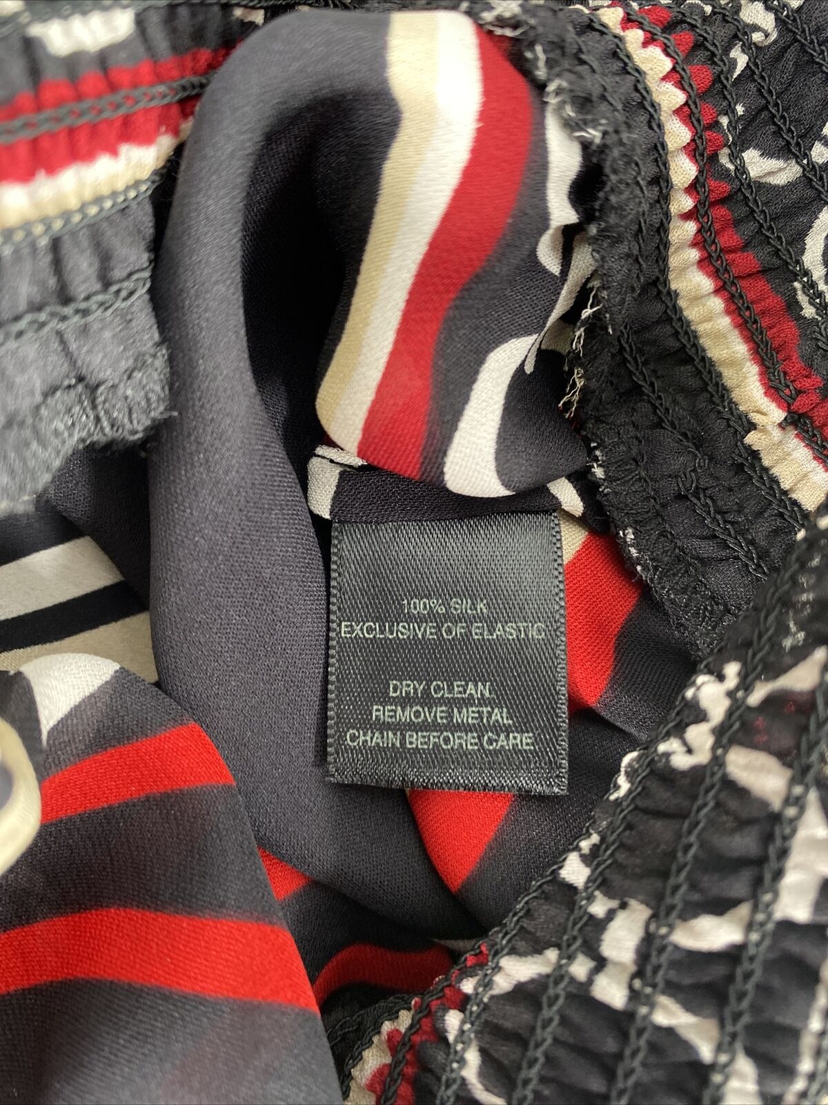 White House Black Market Women's Black Silk Sheer 3/4 Sleeve Blouse - S