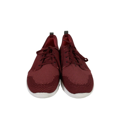 Clarks Cloudsteppers Women's Red Knit Lace Up Athletic Shoes - 9.5