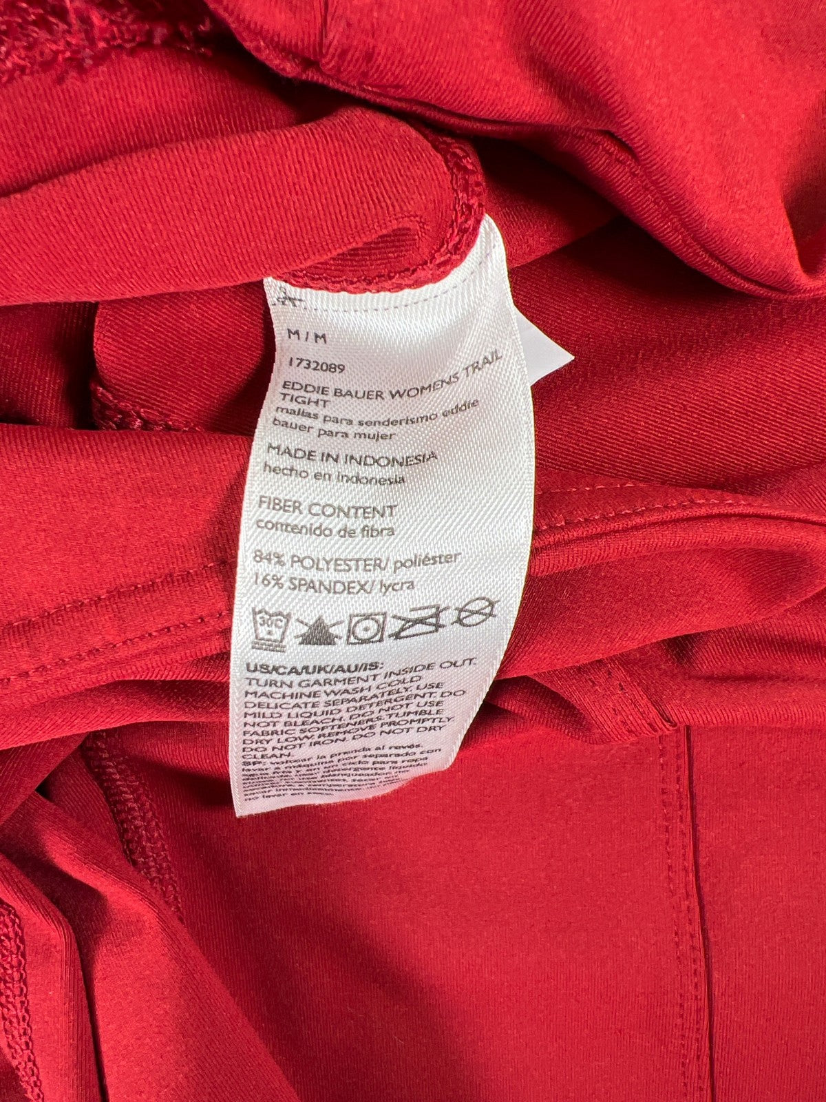 Eddie Bauer Women’s Red Pull On Pocket Side Athletic Leggings - M