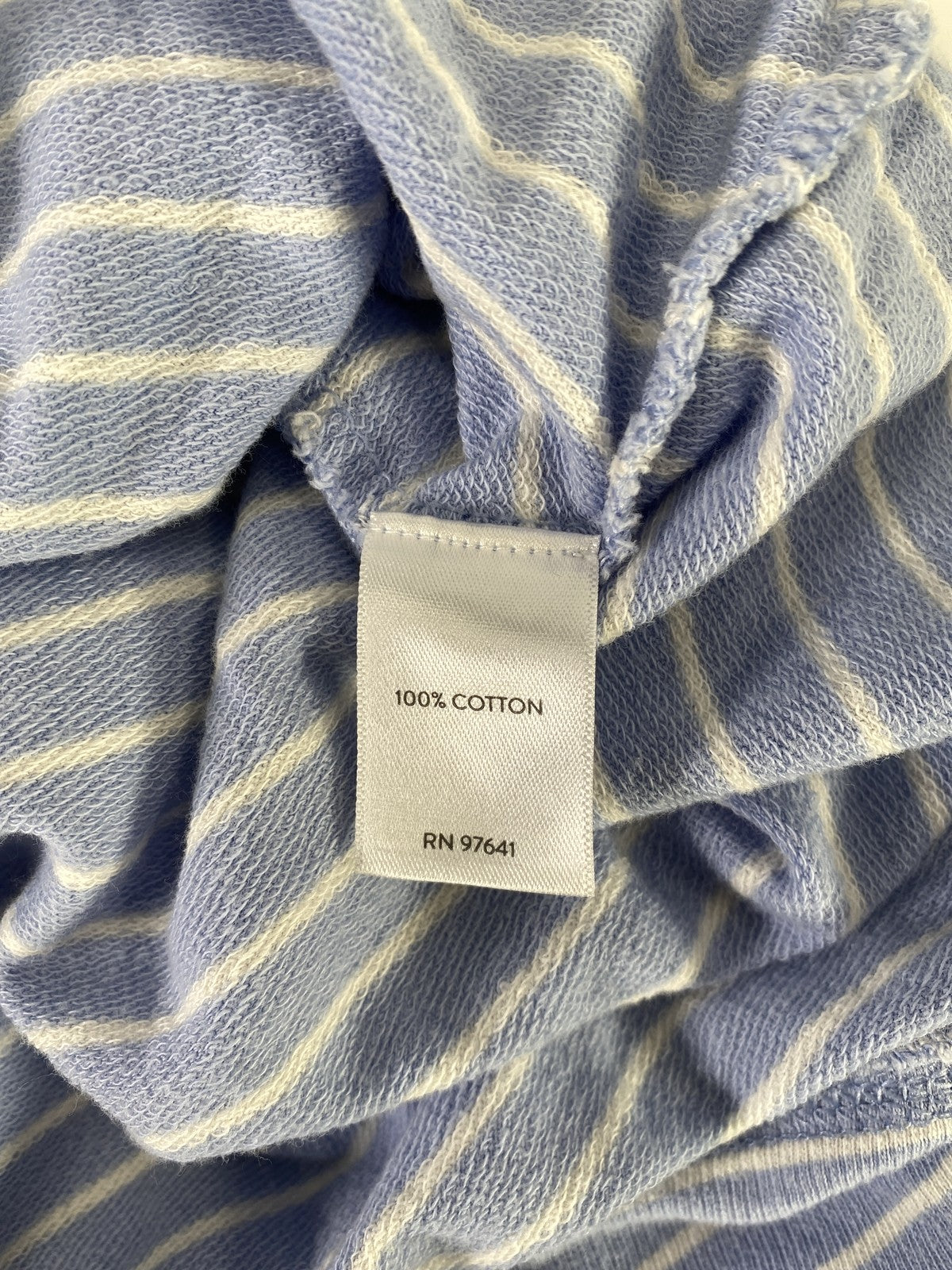 J.Jill Women’s Blue Striped 3/4 Wrist Length Sleeve Tie Front T-Shirt - S