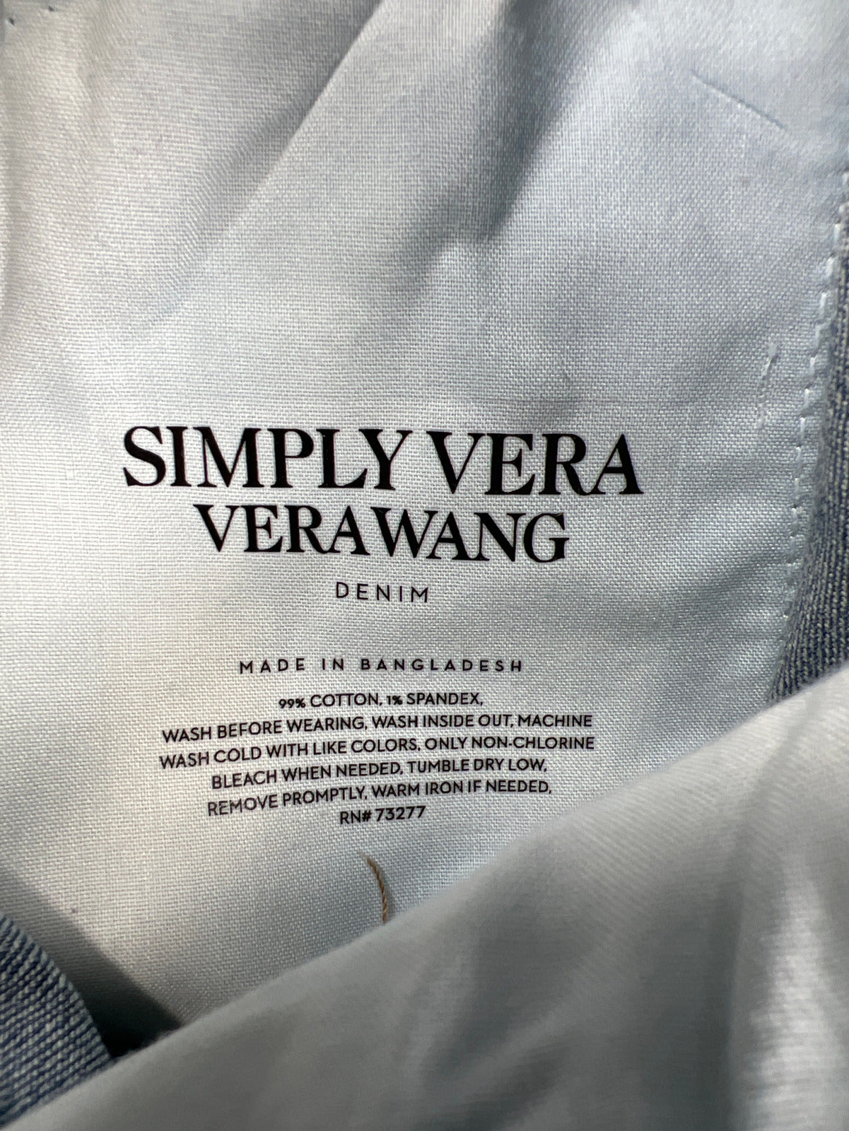 NEW Simply Vera Wang Women’s Medium Wash Straight Denim Jeans - 4