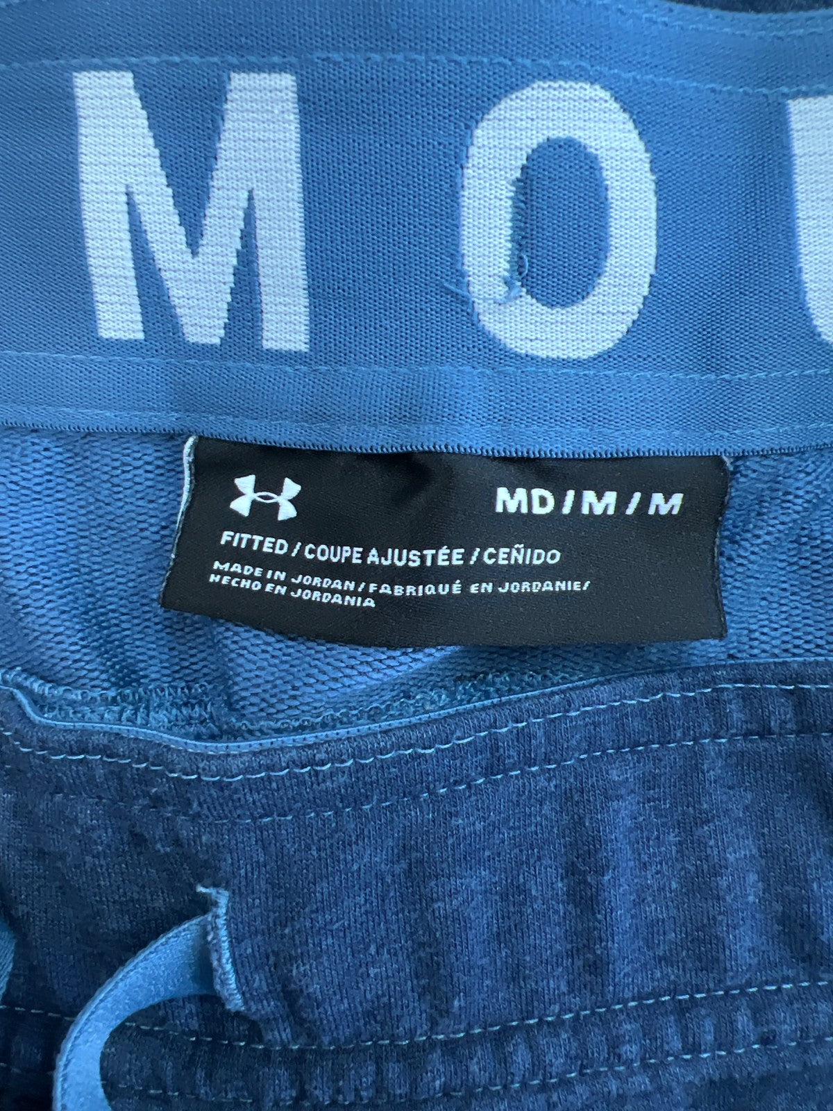 Under Armour Women’s Blue Fitted Mesh Side Sweat Shorts - M