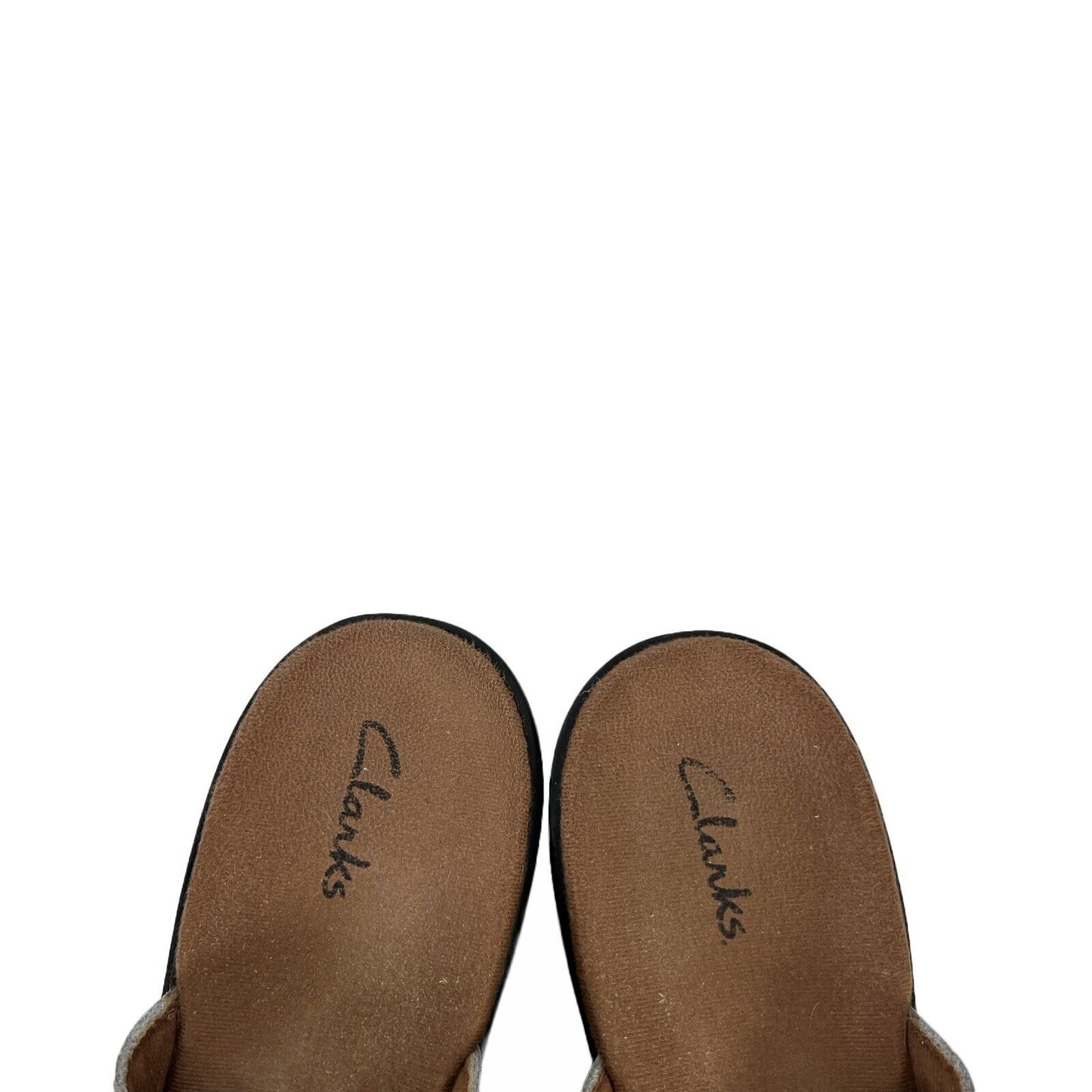 Clarks Women's White Leather Open Toe Sandals - 9
