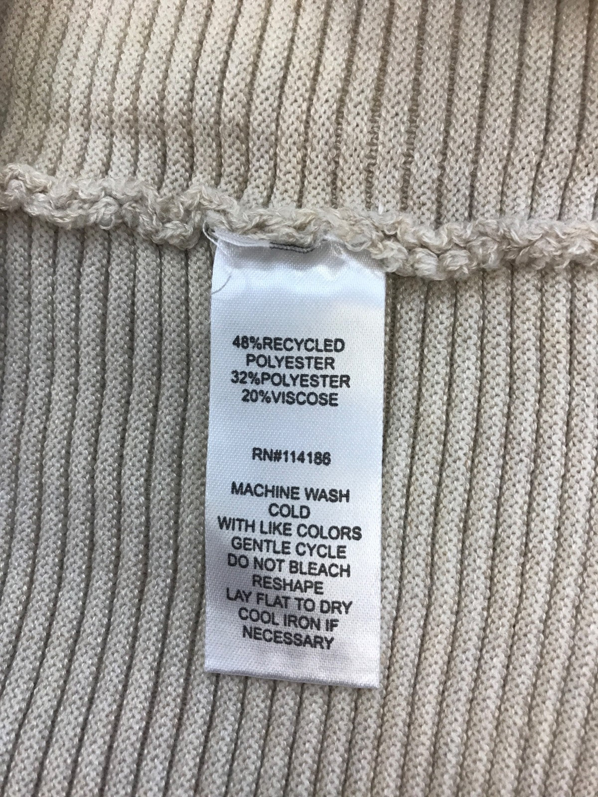 Verve Ami Women’s Beige Long Sleeve Open Front Cardigan Sweater - L