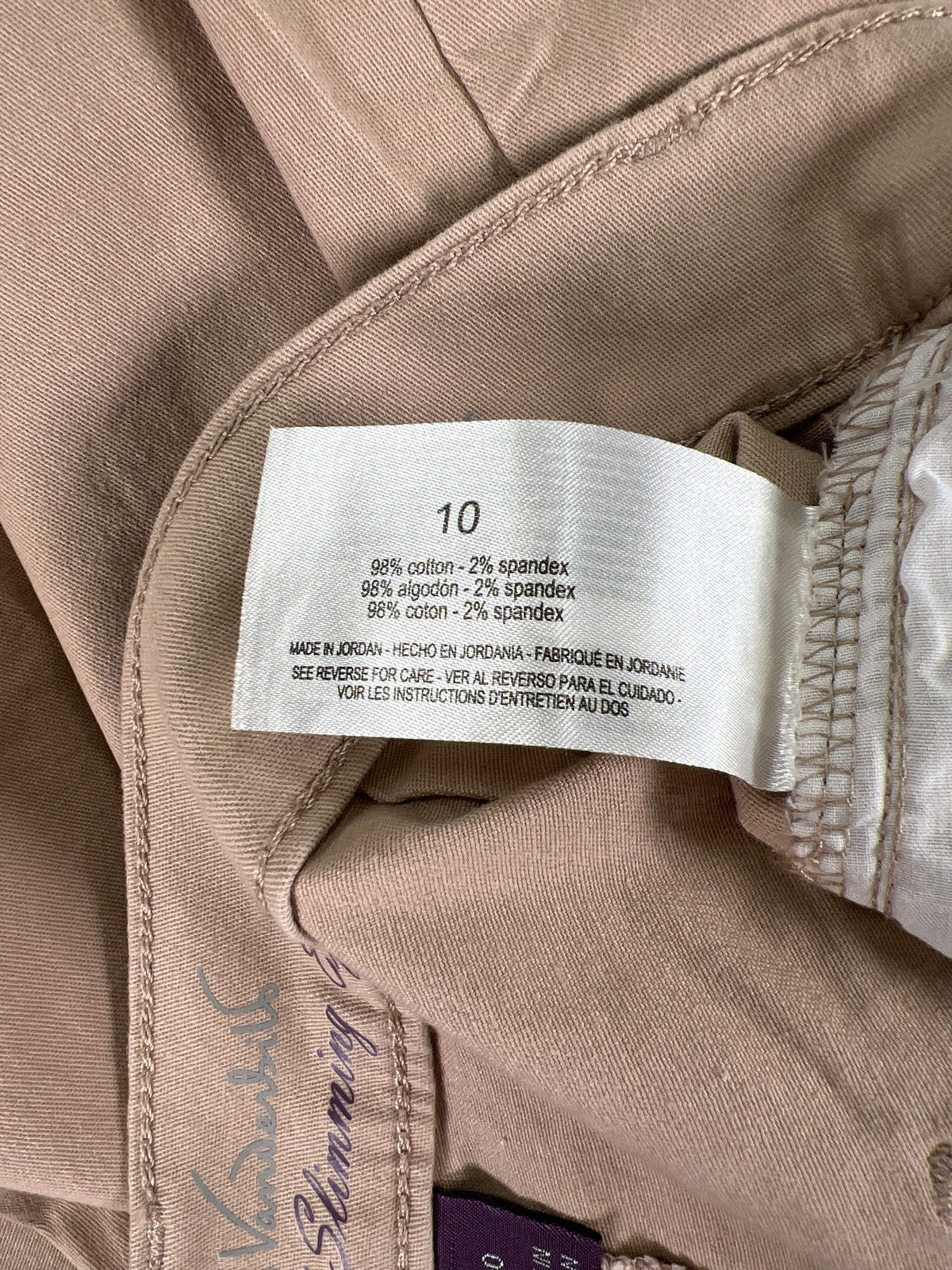 Gloria Vanderbilt Women’s Seashell Pink Slimming Trouser Pants - 10