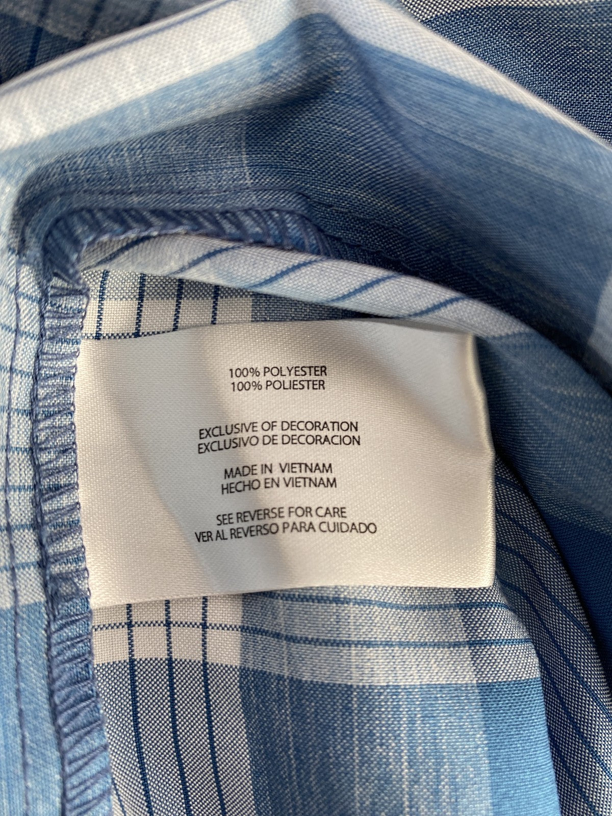 Orvis Men’s Blue/White Plaid Short Sleeve Button Up Shirt - XXL