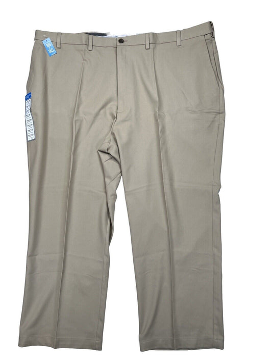 NEW Haggar Men's Beige Cool 18 Pro Classic Fit Dress Pants - 50x29
