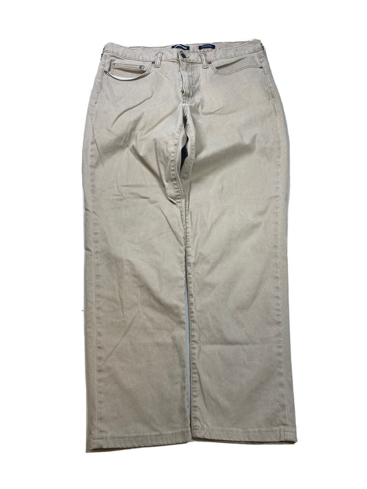Lands' End Men's Beige Traditional Fit Chino Pants - 36