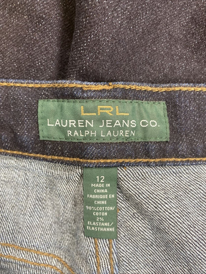 Lauren Ralph Lauren Women's Dark Wash Straight Fit Denim Jeans Sz 12