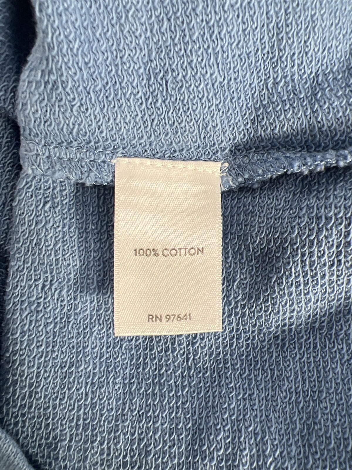 J. Jill Women's Blue 3/4 Sleeve Terry Knit Curved Hem Shirt - XS