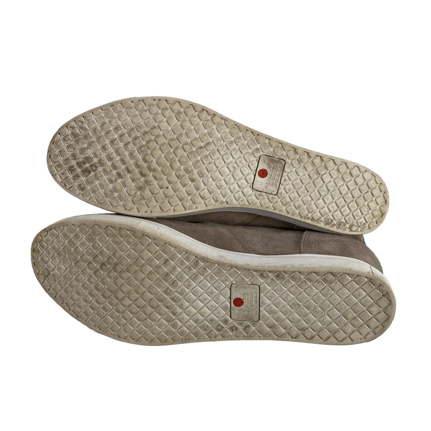 Blondo Women's Gray Suede Empeigne Cuir Waterproof Sneaker Boot - 9.5 M