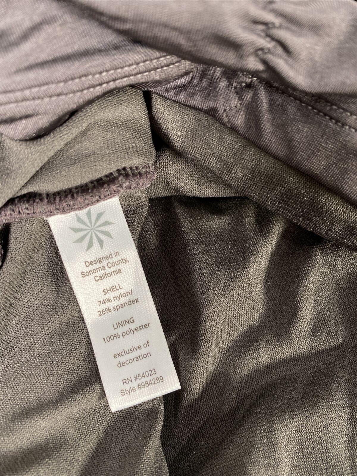 Athleta Women's Gray Aqualuxe Ruched Padded Tankini Swimsuit Top - XS