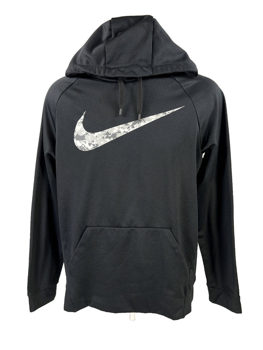 Nike Men's Black Fleece Lined Long Sleeve Pullover Sweatshirt - M