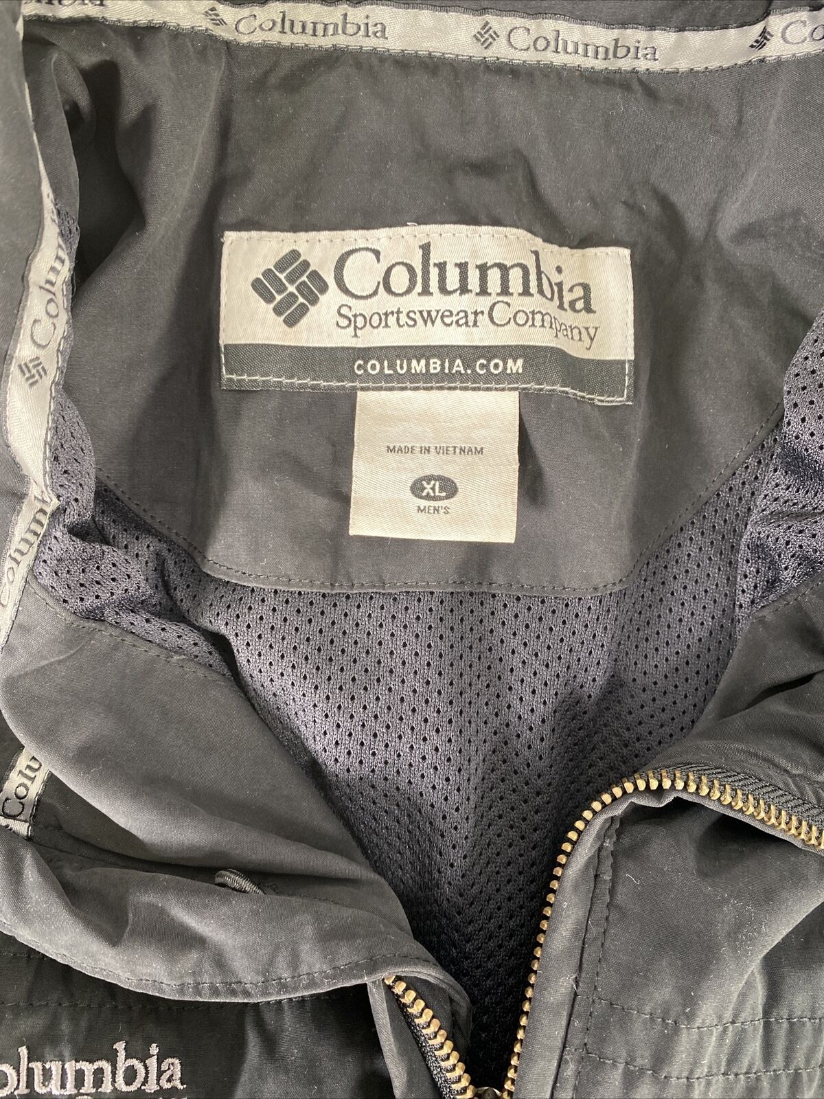 Columbia Men's Black Mesh Lined Full Zip Blouson Jacket - XL