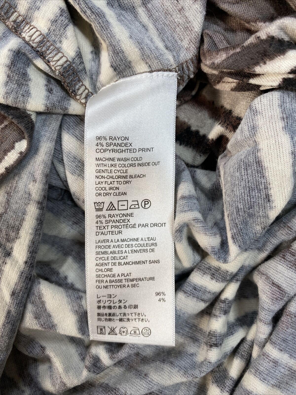 Tommy Bahama Women's Brown Striped Long Sleeve Empire Dress - S