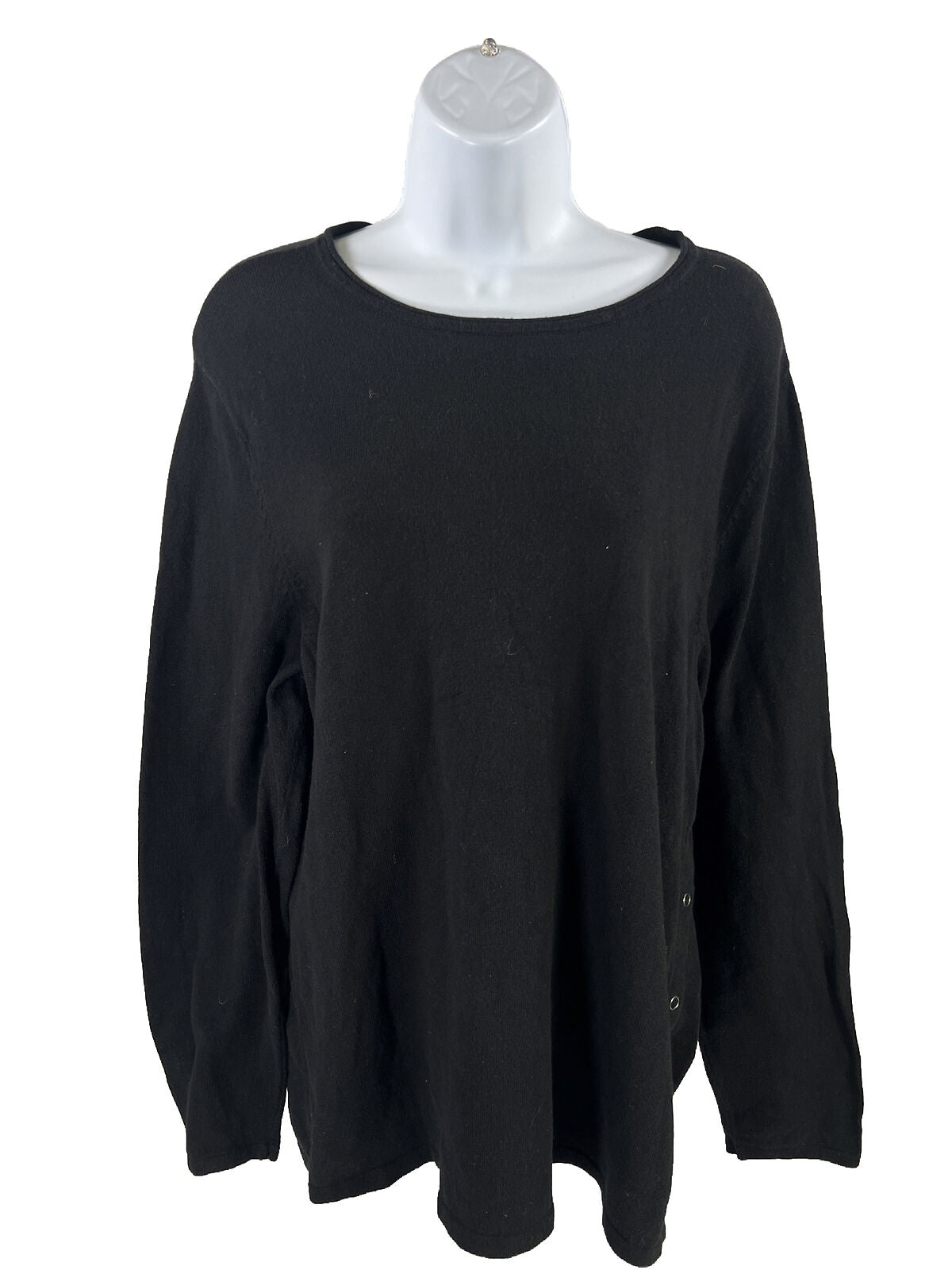 J. Jill Women's Black Snap Side Long Sleeve Sweater - XL – The Resell Club