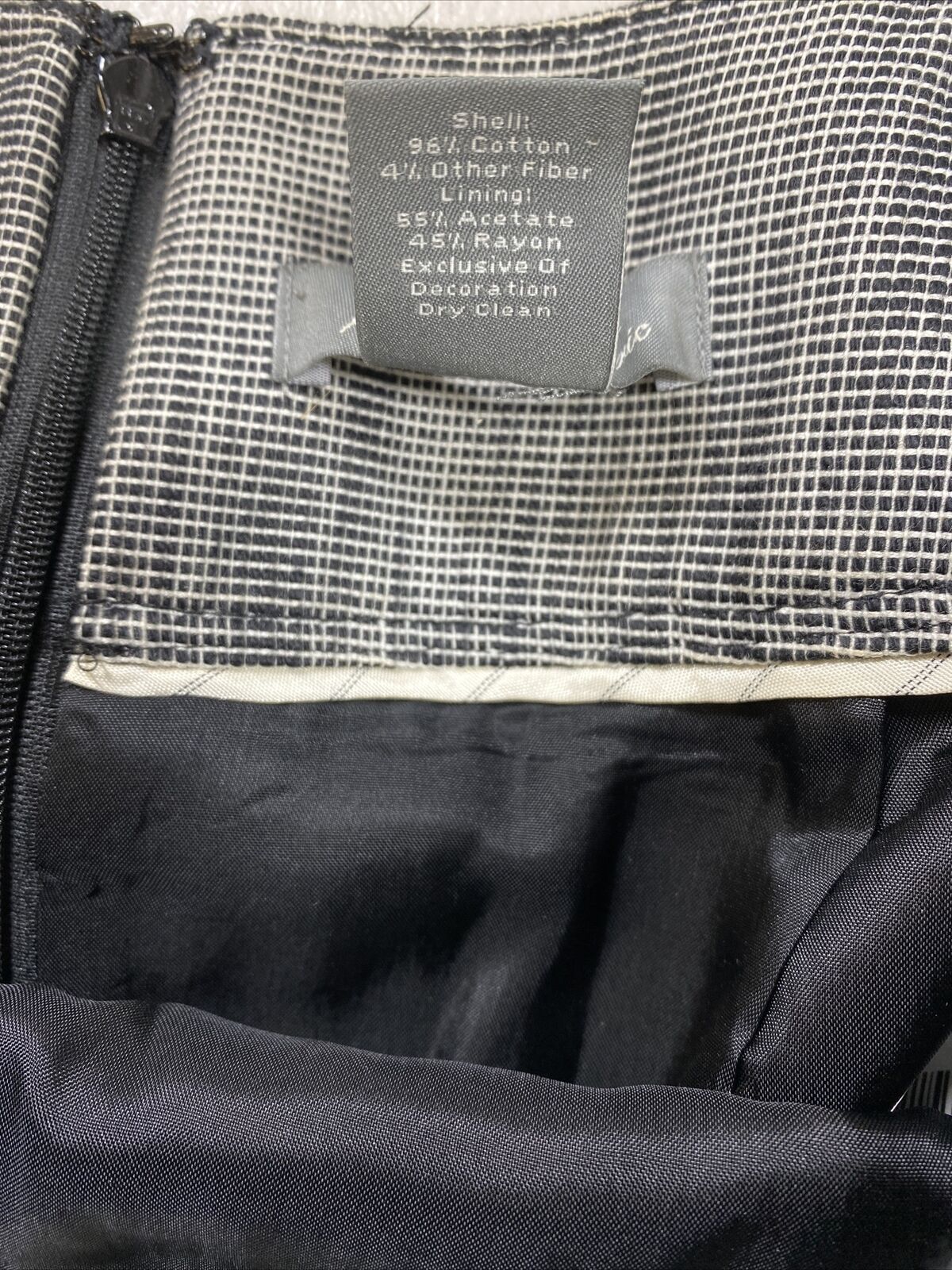 Ann Taylor Women's Black & White Italian Knit Straight Skirt - 0