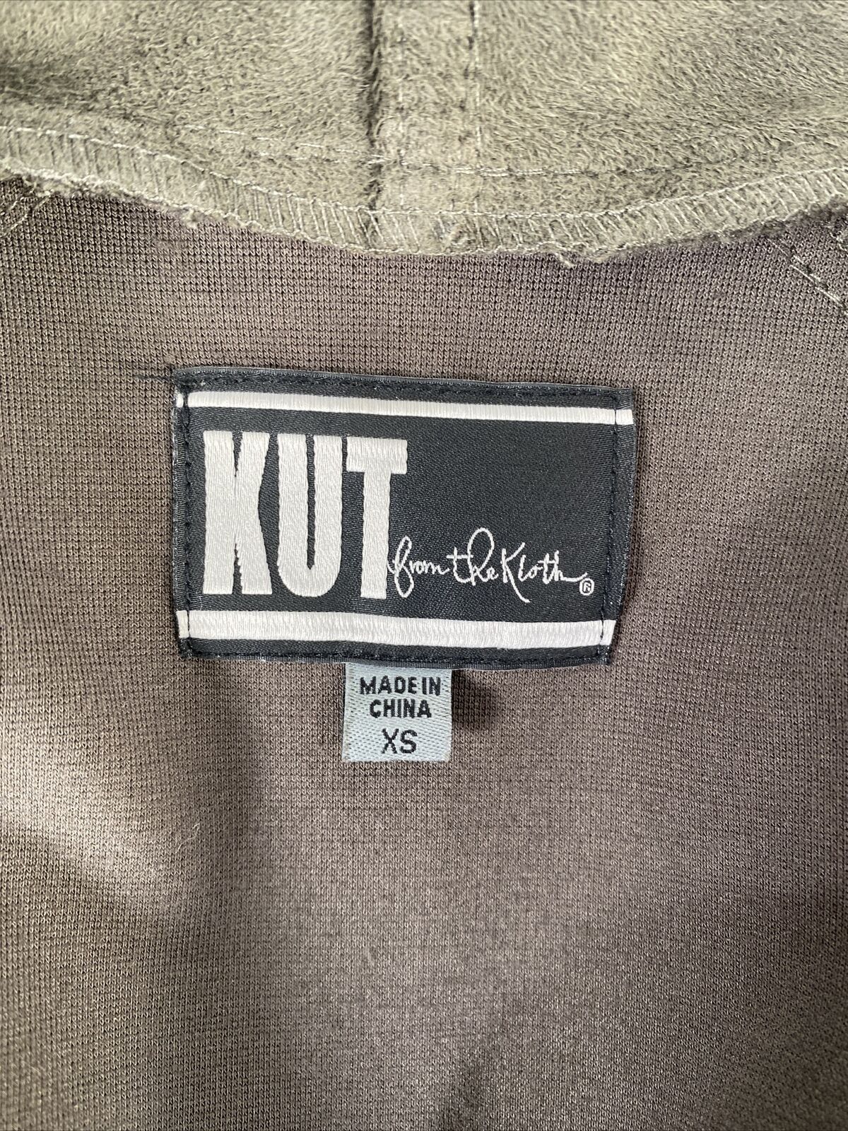 KUT from The Kloth Women's Dark Green Faux Leather Open Light Jacket - XS