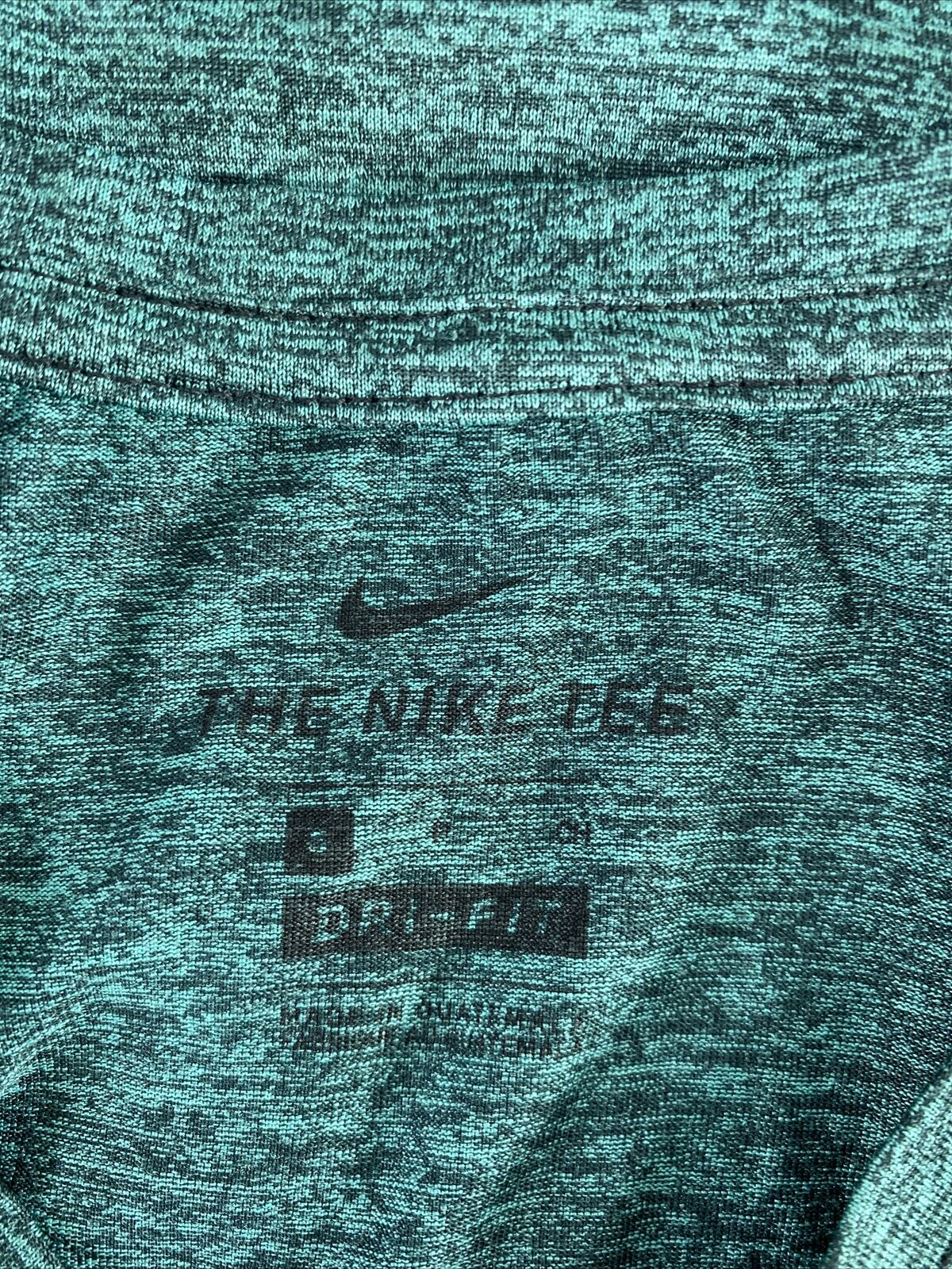 Nike Men's Green Dri-Fit Short Sleeve Athletic Short Sleeve T-Shirt - S