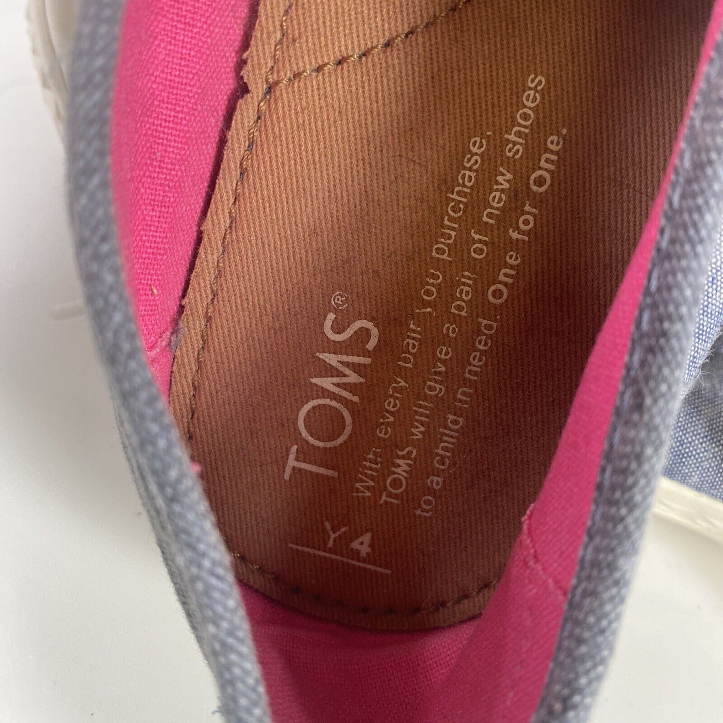 Toms Girls Youth Blue Fabric Zuma K Low Top Sneakers Shoes - 4