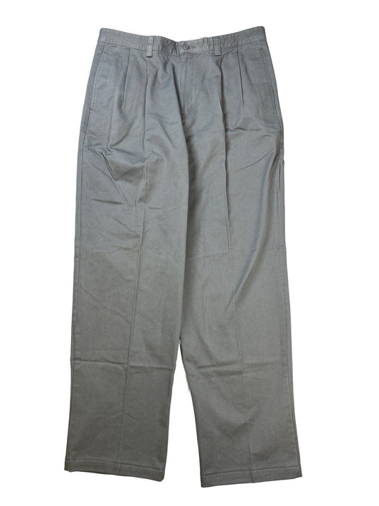 NEW Eddie Bauer Men's Gray Relaxed Fit Straight Leg Pants - 36