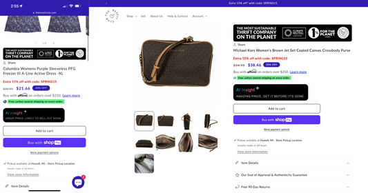 AI Insight Enhances The Resell Club's Listings: Price, Discounts, and Environmental Impact Insights