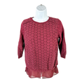 Lucky Brand Women’s Red Burgundy Layered Sweater - S