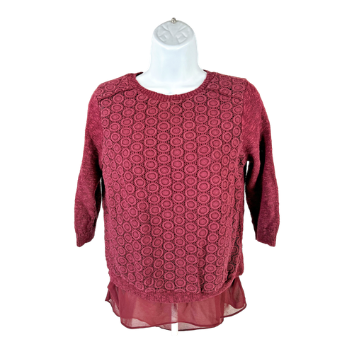Lucky Brand Women’s Red Burgundy Layered Sweater - S