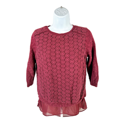 Lucky Brand Women’s Red Burgundy Layered Sweater - S