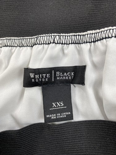 White House Black Market Women's Black Tiered Skirt - XXS image 3