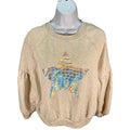 Aerie Women's Ivory Star Graphic Terry Knit Pullover Sweater Sz S