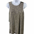 White House Black Market Women's Brown Sleeveless Asymmetrical Top - XS