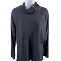 Duffield Lane Women's Blue Long Sleeve Front Casual Shirt - M