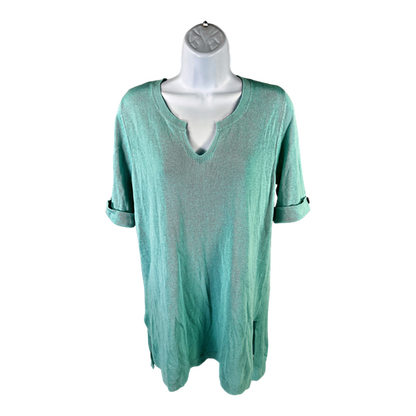 J.Jill Women’s Blue Short Sleeve Thin Knit Sweater - S Petite