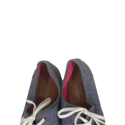 Toms Girls Youth Blue Fabric Zuma K Low Top Sneakers Shoes - 4 image 3